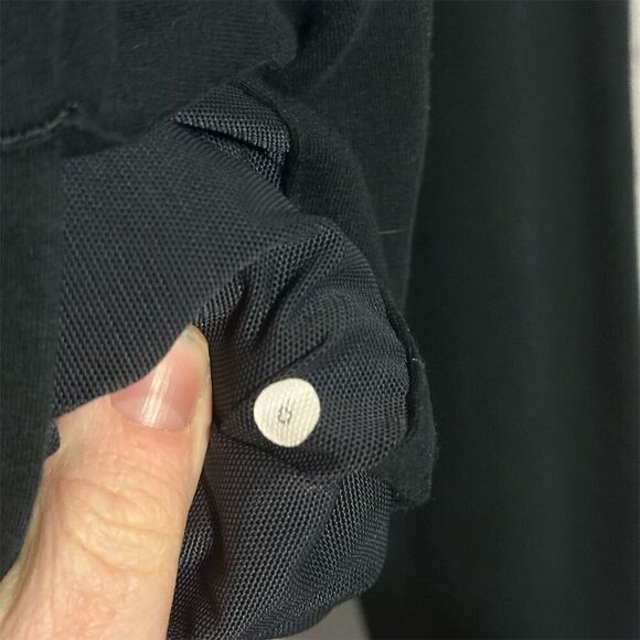 Lululemon Women's Black Full Zip Scuba Hoodie 6 with Dark Gray Stripe - Picture 4 of 6